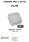 ANTENNA RFID 2.45 GHz BG245 MANUALE UTENTE MAGGIO 2009
