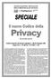 Privacy SPECIALE. Il nuovo Codice della. Seconda parte