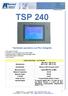TSP 240. Terminale operatore con PLC integrato. inferiore a 500 ma senza carichi. Memoria Programma