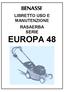 LIBRETTO USO E MANUTENZIONE RASAERBA SERIE EUROPA 48