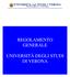 REGOLAMENTO GENERALE UNIVERSITÀ DEGLI STUDI DI VERONA