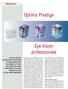 Optima Prestige. Eye Vision professionale. Pellicole