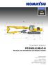 PC290LC/NLC-8. Escavatore idraulico PC 290. Versione da demolizione ad altezze elevate
