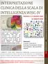 INTERPRETAZIONE CLINICA DELLA SCALA DI INTELLIGENZA WISC-IV