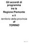 Gli accordi di programma tra la Regione Piemonte e il territorio della provincia di TORINO. Pagina 1 di 25
