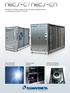 Refrigeratori di liquido e pompe di calore da interno condensate ad aria con compressori scroll da 37 a 325 kw