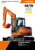 ESCAVATORE IDRAULICO. Serie ZAXIS-3 Versione con ridotto raggio rotazione