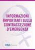 INFORMAZIONI IMPORTANTI SULLA CONTRACCEZIONE D EMERGENZA