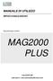 MANUALE DI UTILIZZO. MNPG44-10 Edizione 06/03/2013. Magnetoterapia modello MAG2000 PLUS. I.A.C.E.R. Srl.