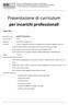 Presentazione di curriculum per incarichi professionali
