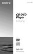 (2) CD/DVD Player. Istruzioni per l uso DVP-F Sony Corporation