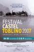 FESTIVAL CASTEL. 24/25 novembre 1/2/8/9 dicembre. emozioni, arte, cultura... COMITATO PER LA VALORIZZAZIONE DELLA VALLE DEI LAGHI