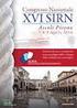 XVI SIRN. Congresso Nazionale. Ascoli Piceno Aprile II Edizione Programma Preliminare