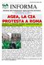 INFORMA AGEA, LA CIA PROTESTA A ROMA PROTESTA A ROMA