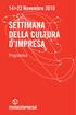 SETTIMANA DELLA CULTURA D IMPRESA