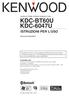 SINTOLETTORE STEREO COMPACT DISC KDC-BT60U KDC-6047U ISTRUZIONI PER L'USO