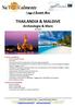 THAILANDIA & MALDIVE Archeologia & Mare 20 Giorni