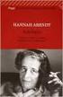 Hannah Arendt Per i contenuti si è fatto riferimento al testo: Storia della Filosofia di M. De Bartolomeo-V. Magni