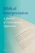 Biblical interpretation : a journal of contemporary approaches. - Leiden, ISSN : Poss. : Vol.1 (1993), n.1-