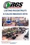 LISTINO RICOSTRUITI A CALDO MAGGIO 2016