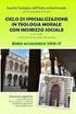 FACOLTA TEOLOGICA DELL ITALIA SETTENTRIONALE CICLO DI SPECIALIZZAZIONE SEZIONE DI TORINO MASTER UNIVERSITARIO IN BIOETICA