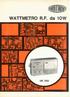 WATTMETRO R.F. da 10W