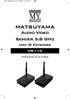 VW110 MANUAL:Layout 1 08/09/09 11:27 Pagina 1 MATSUYAMA. Audio Video Sender 5.8 GHz. con IR Extender VW110 MANUALE D USO