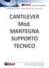 CANTILEVER Mod. MANTEGNA SUPPORTO TECNICO