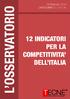 L OSSERVATORIO. 24 Febbraio 2014 CATEGORIA: ECONOMIA 12 INDICATORI PER LA COMPETITIVITA DELL ITALIA