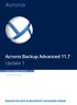 Acronis Backup Advanced 11.7 Update 1