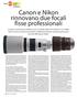 Canon e Nikon rinnovano due focali fisse professionali
