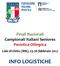 Finali Nazionali Campionati Italiani Seniores Pesistica Olimpica. Lido di Ostia (RM), febbraio 2017 INFO LOGISTICHE