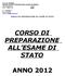 CORSO DI PREPARAZIONE ALL ESAME DI STATO