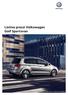 Volkswagen. Listino prezzi Volkswagen Golf Sportsvan