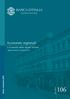 Economie regionali. L'economia delle regioni italiane. Aggiornamento congiunturale