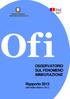 Prefettura di Macerata Ufficio Territoriale del Governo. Of i OSSERVATORIO SUL FENOMENO IMMIGRAZIONE. Rapporto 2013 (dati relativi all anno 2012)