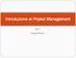 Introduzione al Project Management. GPO Zangoli Maria