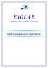 BIOLAB LABORATORIO ANALISI CLINICHE REGOLAMENTO INTERNO