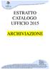 ESTRATTO CATALOGO UFFICIO 2015 ARCHIVIAZIONE