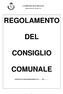 REGOLAMENTO DEL. CONSIGLIO COMUNALE