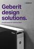 Geberit design solutions. Prodotti design per l ambiente bagno