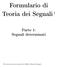 Formulario di Teoria dei Segnali 1