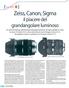Zeiss, Canon, Sigma. il piacere del grandangolare luminoso. Test MTF