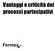 Vantaggi e criticità dei processi partecipativi