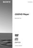 (1) CD/DVD Player. Istruzioni per l uso DVP-F Sony Corporation