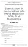 Esercitazioni in preparazione alla Prova Nazionale. Matematica