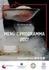 MENÙ E PROGRAMMA 2017