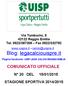 COMUNICATO UFFICIALE