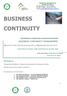 BUSINESS CONTINUITY MANAGEMENT ARCHITETTURE INFORMATICHE PER LA BUSINESS CONTINUITY