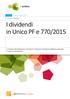 I dividendi in Unico PF e 770/2015